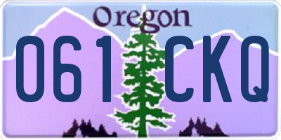 OR license plate 061CKQ