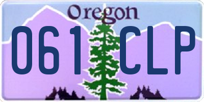 OR license plate 061CLP
