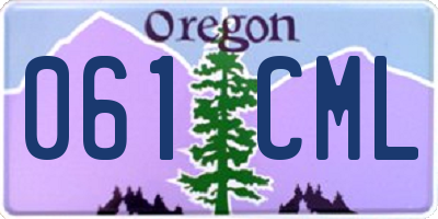 OR license plate 061CML