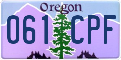 OR license plate 061CPF