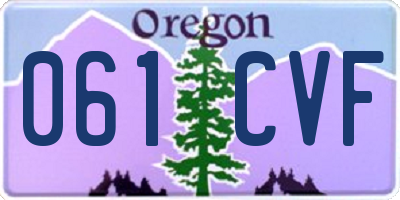 OR license plate 061CVF
