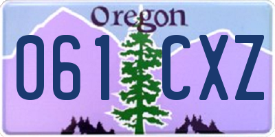 OR license plate 061CXZ