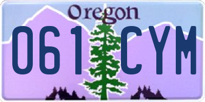 OR license plate 061CYM
