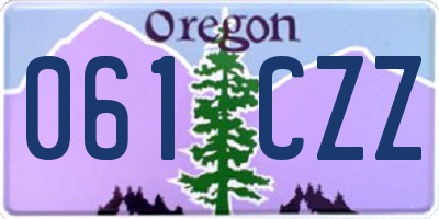 OR license plate 061CZZ
