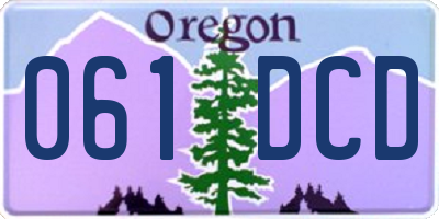 OR license plate 061DCD