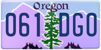 OR license plate 061DGO