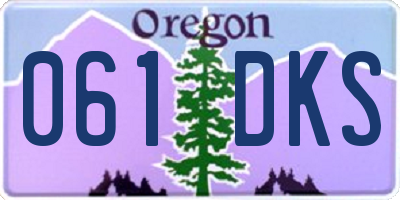 OR license plate 061DKS