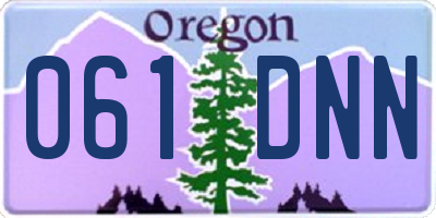 OR license plate 061DNN