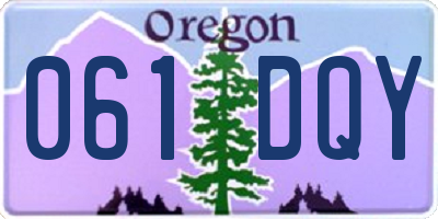 OR license plate 061DQY