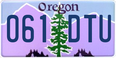OR license plate 061DTU