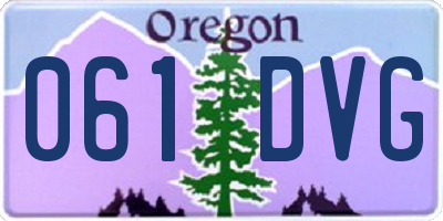 OR license plate 061DVG