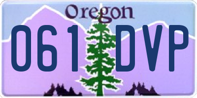 OR license plate 061DVP