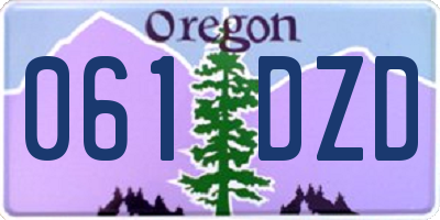 OR license plate 061DZD
