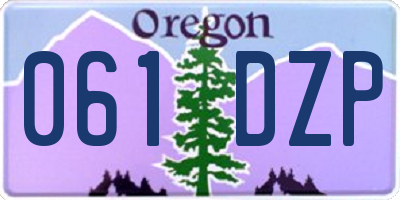 OR license plate 061DZP