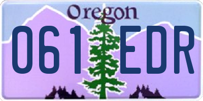 OR license plate 061EDR