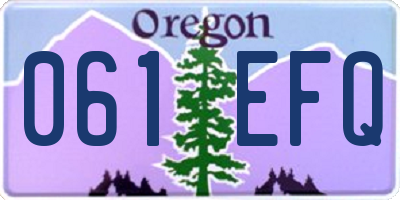 OR license plate 061EFQ