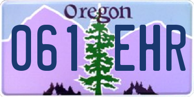 OR license plate 061EHR
