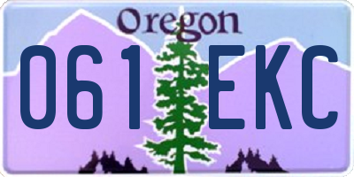 OR license plate 061EKC