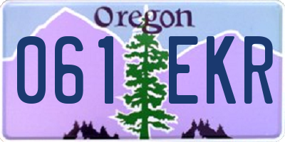 OR license plate 061EKR