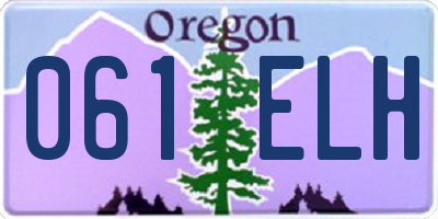 OR license plate 061ELH