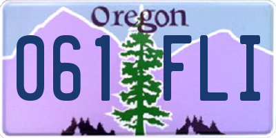 OR license plate 061FLI