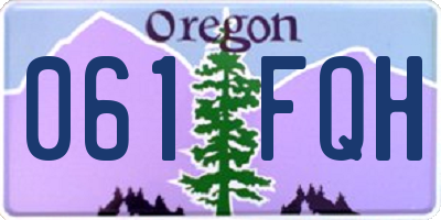 OR license plate 061FQH