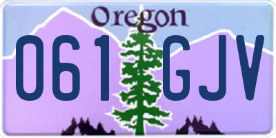 OR license plate 061GJV