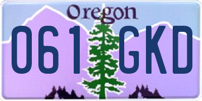 OR license plate 061GKD