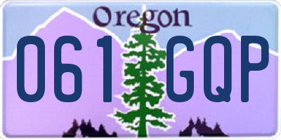 OR license plate 061GQP