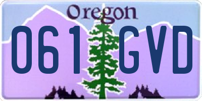 OR license plate 061GVD