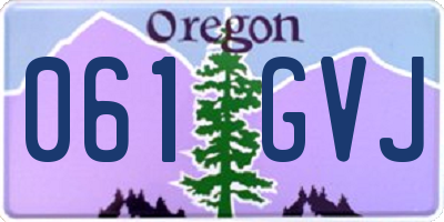 OR license plate 061GVJ