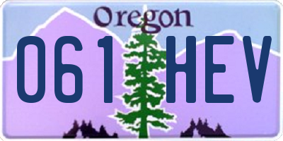 OR license plate 061HEV