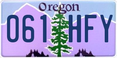 OR license plate 061HFY