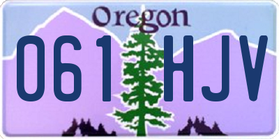 OR license plate 061HJV