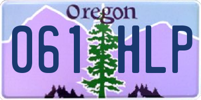 OR license plate 061HLP