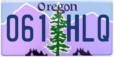 OR license plate 061HLQ