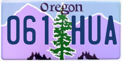 OR license plate 061HUA