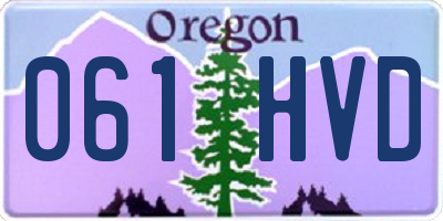 OR license plate 061HVD