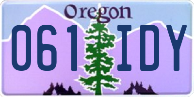 OR license plate 061IDY