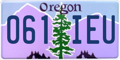 OR license plate 061IEU