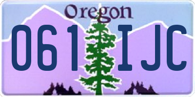 OR license plate 061IJC