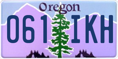 OR license plate 061IKH