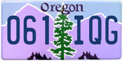 OR license plate 061IQG