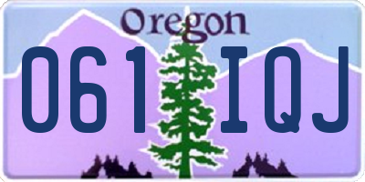 OR license plate 061IQJ