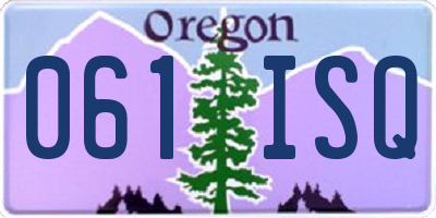 OR license plate 061ISQ