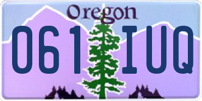 OR license plate 061IUQ