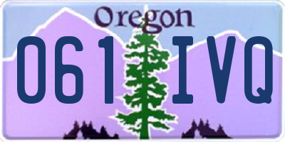 OR license plate 061IVQ