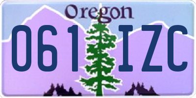 OR license plate 061IZC