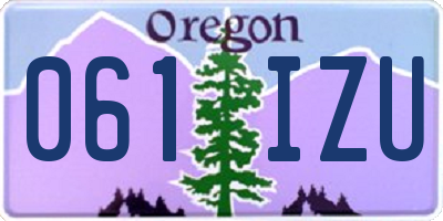OR license plate 061IZU