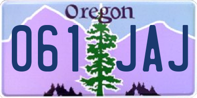 OR license plate 061JAJ